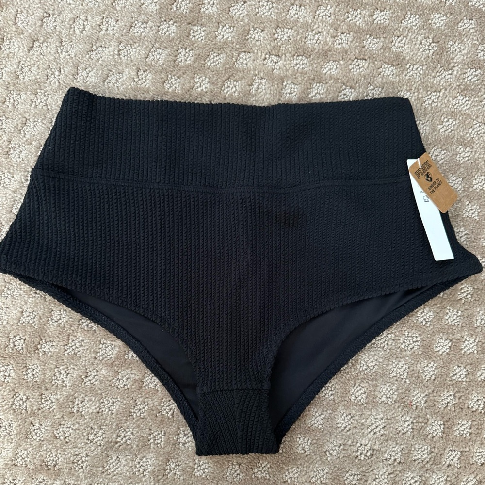 Crinkle High Waist Shortie Bikini Bottom